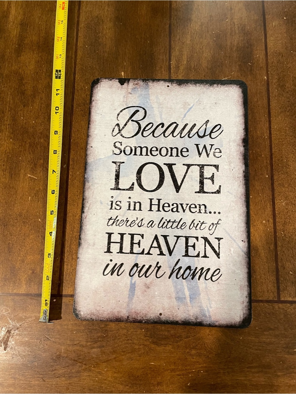 Sentimental Wall Sign - Black Text on Distressed White